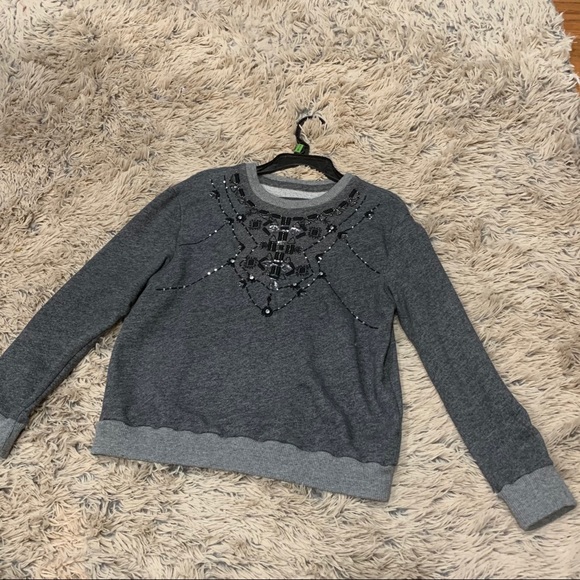 Abercrombie & Fitch Gray Embroidered Sweatshirt - Picture 8 of 10